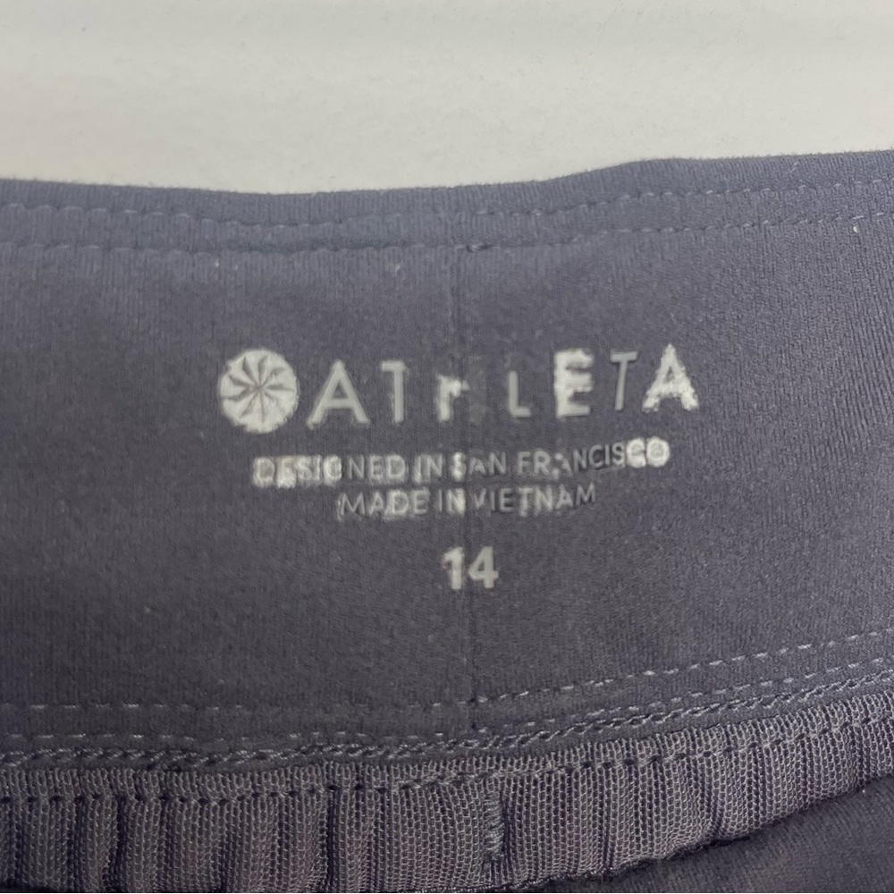 Athleta Attitude Pant Ruched Jogger Gray 384001 Size 14 Yoga Dance Travel Gym - Picture 7 of 12